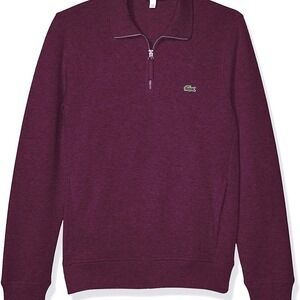 Lacoste Men's‎ Plum Zip-Up Sweater